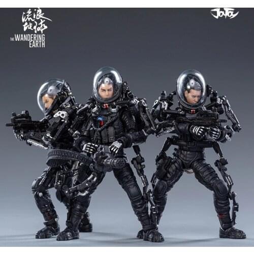 JOYTOY 1/18 JT0388 The Wondering Earth 3pcs Male Soldier Action Figure Doll Toys in stock