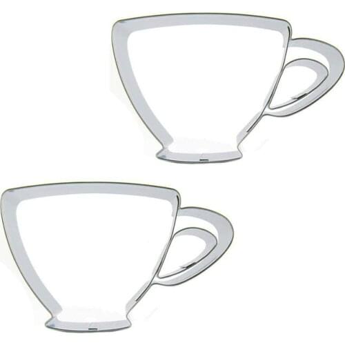 Coffee Cup shape 2 piece cookie cutting molds, baking tools, cake decorating soft candy tools