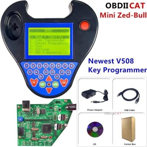 Hot sale good quality version V508 Super Mini ZedBull Smart Zed-Bull Key Transponder Programmer mini ZED BULL key programmer