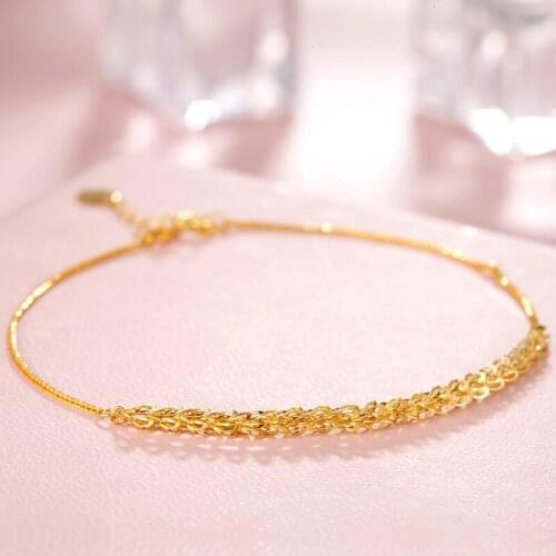 Hot sale 18K Yellow Gold Bracelet AU750 Gold Phoenix Link Bracelet