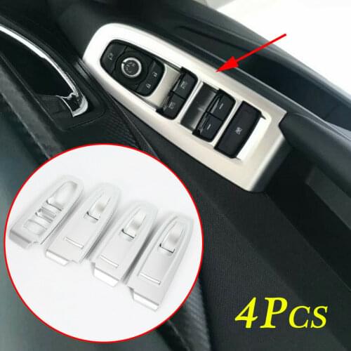 Chrome Moulding Fit For Subaru XV Crosstrek 2018 2019 2020 Door Window Lift Adjust Switch Panel Frame Cover Trim Accessories