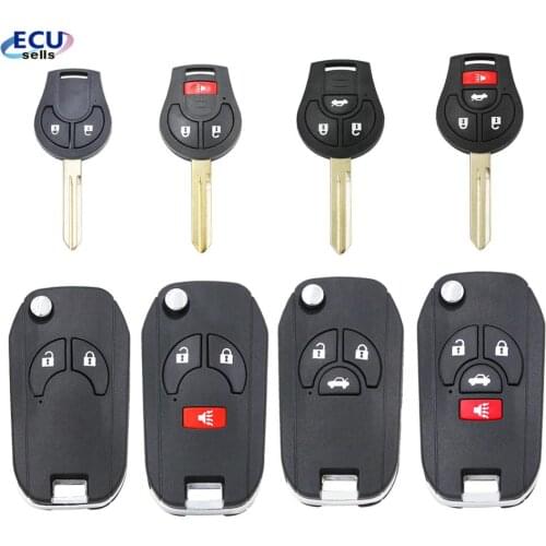 2B/2+1B/3B/4 BTN Modified Flip Folding Key Shell for NISSAN Maxima Altima Sentra Versa Remote Case