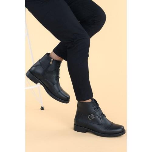 Ayakland 02 Gomes Thermo Sole Inside Furry Zipper Men 'S Boots Shoes