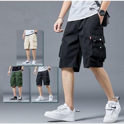 2021 Loose Cargo Shorts for Men Korean Edition Multi-Pocket Casual Pants Cool Summer Shorts Are Hot Sellers