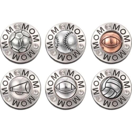 Wholesale metal Rhinestone sport Snap Buttons w263 flowers Diy Jewelry fit 18mm Snap button Necklaces/Bracelets for women