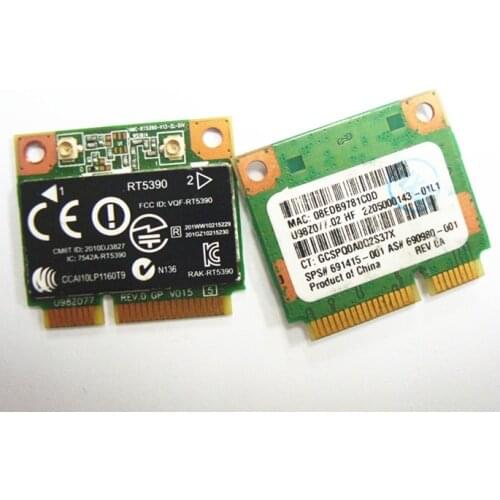 Wholesale new RALINK RT5390 Half Mini PCI-E 802.11b/g/n Wireless N Card for HP COMPAQ CQ45 G4 4340S 4445s SPS 691415-001