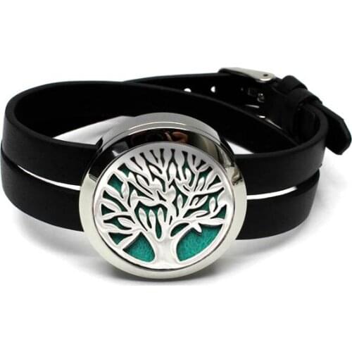Tree Design Pendant Aromatherapy Diffuser pendant Bangle 30MM twist off pendant bracelet Essential oil diffuser Bracelet