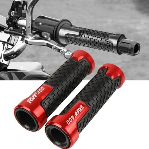 7/8"22mm CNC For honda RVF400 NC35 RVF 400 Rubber Gel Handle Bar Grips Motorcycle Handlebar Hand Bar Grips Accessories RVF400