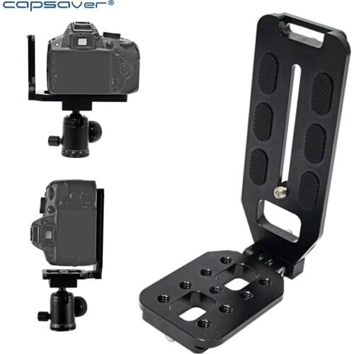 Capsaver Tripod Monopods Vertical Horizontal Quick Release Plate Camera Extension Handle with 1/4 Screw External for DSLR Camera