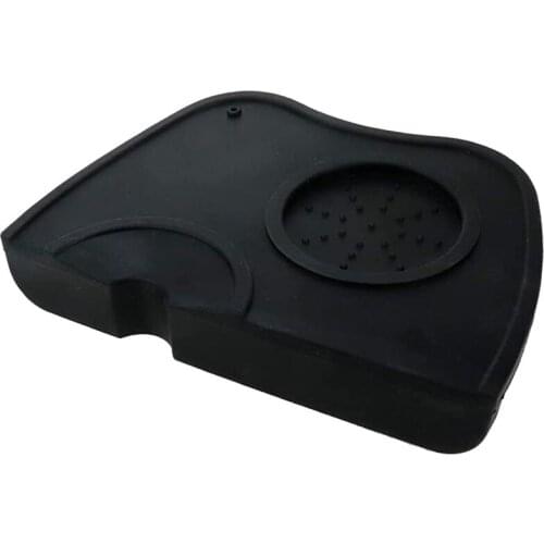 Silicone Espresso Mat, Black Coffee Tamper Mat Anti-Slip Corner Tamping Pad for Barista Tool to Protect Your Worktop