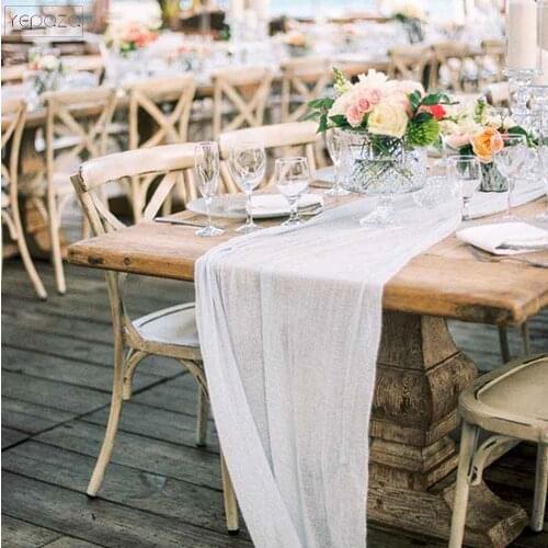 Custom wedding decoration blank cotton table runner 60 x300cm dinner party table cloth 22inch x10ft