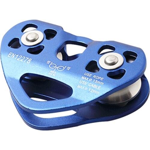 Outdoor Heart Shaped Double Shaft Double Pulley Pulley Breaking Load Rescue Speed Pulley Climbing Workload Ropeway Equipment