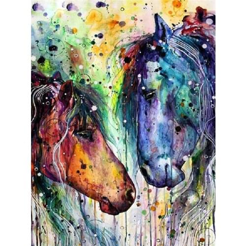 Horse Animal DIY Embroidery Cross Stitch 11CT Kits Craft Needlework Set Printed Canvas Cotton Thread Home Decoration Sale