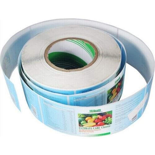 High quality transparent PE bottle label, custom vinyl bottle stickers for cosmetic