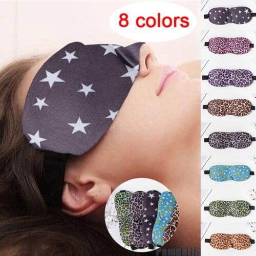1Pc 3D Natural Sleep Cover Shade Patch Portable Blindfold Travel Leopard Eyepatch