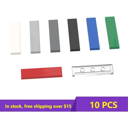 10psc Bricks 2431 1x4 Building Blocks Thin Figure Bricks Smooth Dots Educational Creative Compatible Brand Toys for Children