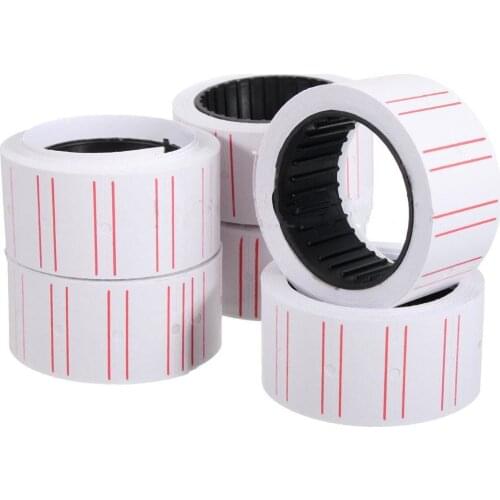 10PCS Adhesive Price Labels Paper Tag Price Label Sticker Single Row For Price Gun Labeller Suitable For Grocery 21mmX12mm