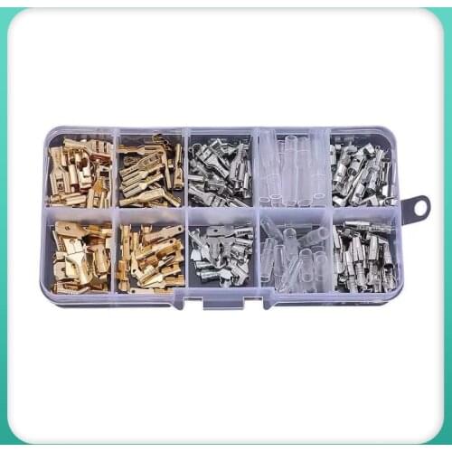 150pcs Male Female Car Spade Wire Connector Splice Crimp Spade Terminals Transparent Insulating Sleeves Car Accessories for RV