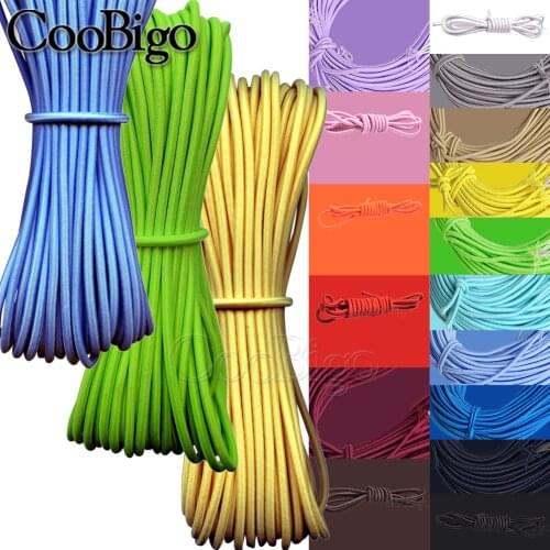 2mm Elastic Rope Elastic Band Shock Cord Bungee Rubber Band for Outdoor Sneaker Shoelace Bag Backpack Sewing Supplies 10 Meters