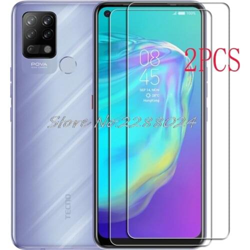 2PCS FOR Tecno Pova LD7 Tempered Glass Protective ON TecnoPova 6.8" Screen Protector Film Cover