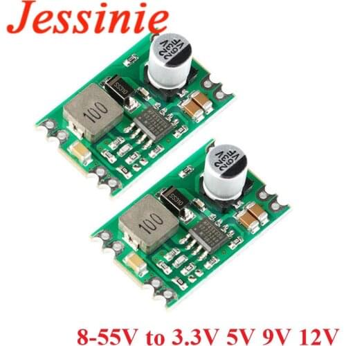 5pcs DC-DC Step Down Buck Module Regulated Power Supply Module DC 8-55V to 12V 9V 5V 3.3V 2A High Current Circuit Board