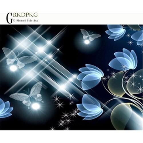 5d diamond painting butterfly flowe full drill square diamond embroidery Cross stitch pictures of rhinestones Wedding decoration
