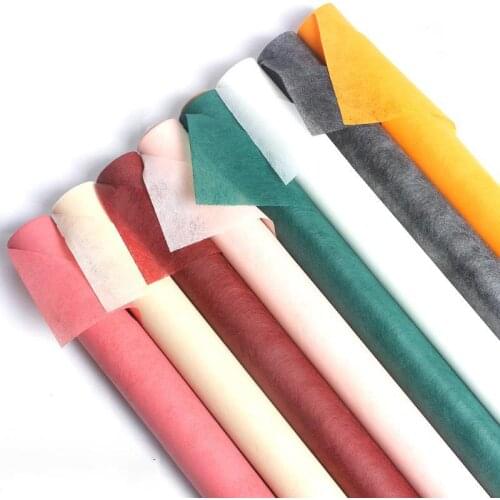 60cm*60cm 10yards Non-woven Paper Tissue Paper Solid Color Flower Wrapping Paper Roll Flower Bouquet Gift Packing Flower Paper