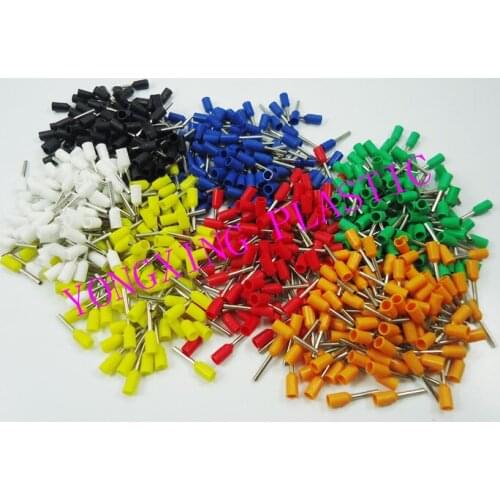 700PCS/ E0508 7 color insulated cord end terminal Bootlace cooper Ferrules kit set Wire Copper Crimp Connector Cord Pin End