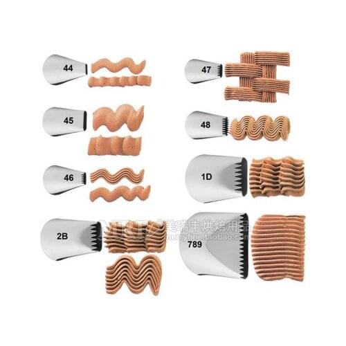 8pcs/set Stainless Steel Icing Tips Round Piping Nozzles Set Cakes Cupcakes Cake Tool Decorating Tips Set H777
