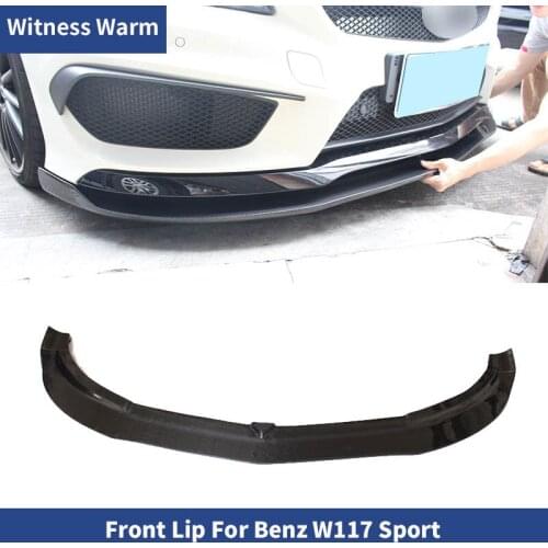 CLA carbon fiber car front lip bumper spoiler for Mercedes Benz C117 W117 CLA200 CLA220 CLA260 2014 2015