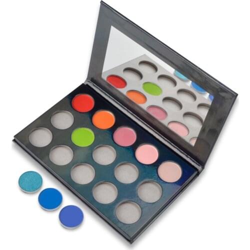 Sequins Matte Optional Eyeshadow Power Palette Glitter Highlighter Shimmer Makeup Pigment Private Label