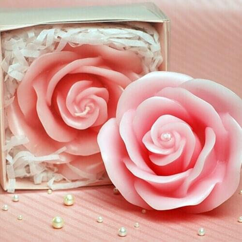 Large Rose Flower Candle Silicone Mold Birthday Wedding Decoration Cake Flower Mould