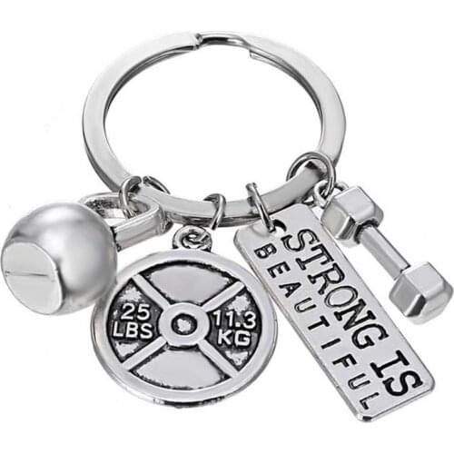 Dumbbell Barbell Shape Keychain Teacher Keyring Jewelry Teachers Day Gifts For Teachers Key Chains Rings Holder