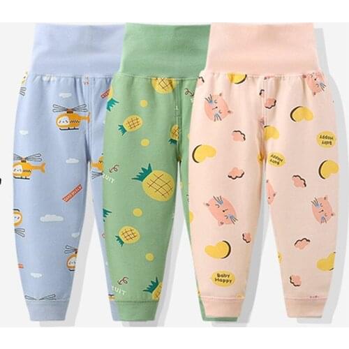 Children Winter Insidewear High Waist Pants Pure Cotton Girls Trousers Toddler Bottom Pant Infant Autumn Clothes Kids Trousers