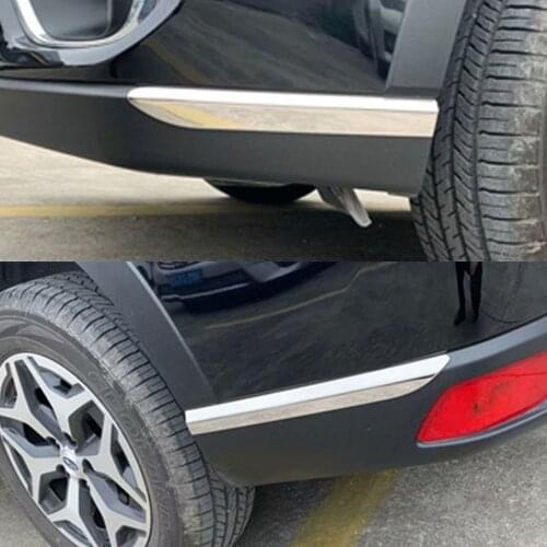 For Subaru Forester SK 2019 ABS Stainless Steel Car Front / Rear Bumper Corner Cover Trim Protector Accessories