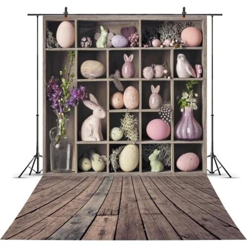 Yeele Wood Planks Photophone For Photo Session Easter Day Backdrop Eggs Cupboard Spring Photographic Background For Photo Studio