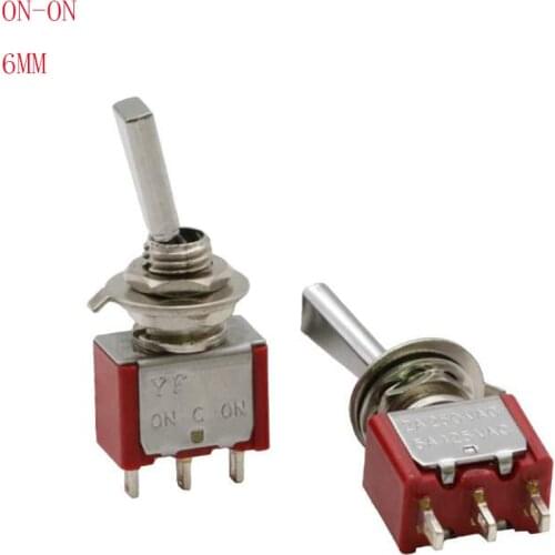 Rocker Switch Flat Handle 3 Pin SPST Latching ON-ON 6MM CQC UL ROHS Silver Point 12V Slide Switch