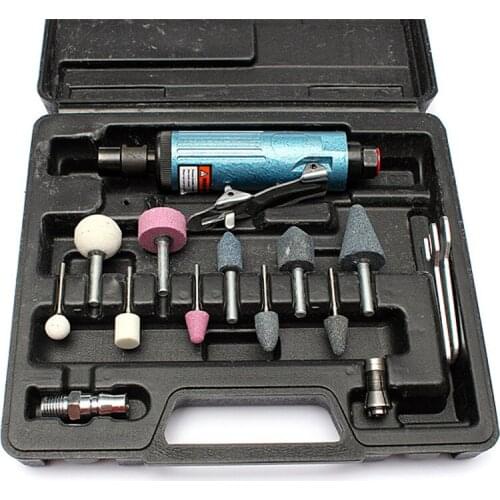 Z&Y Air Compressor Die Grinder Grinding Polish Stone Kit 1/4 Air Grinder Mill Engraving Tools Kits Pneumatic Tools 14 Pieces