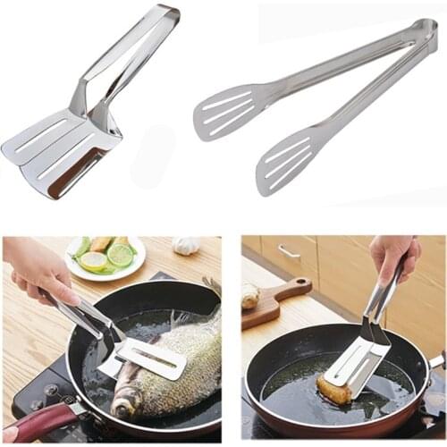 Multifunction High-quality Stainless Steel Barbecue Clip Fried Shovel BBQ Tong Bread Steak Meat Vegetable Clamp Cooking Tool