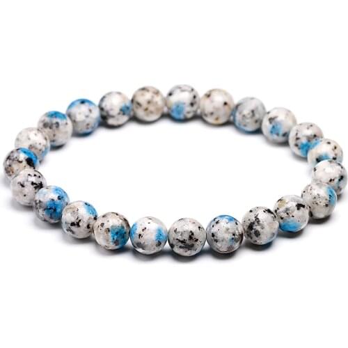 Natural K2 Jasper Bracelet Volcanic Jasper Gemstone For Woman Men Handmade Stretch 6 8 10mm Round Bead Bracelet Jewelry