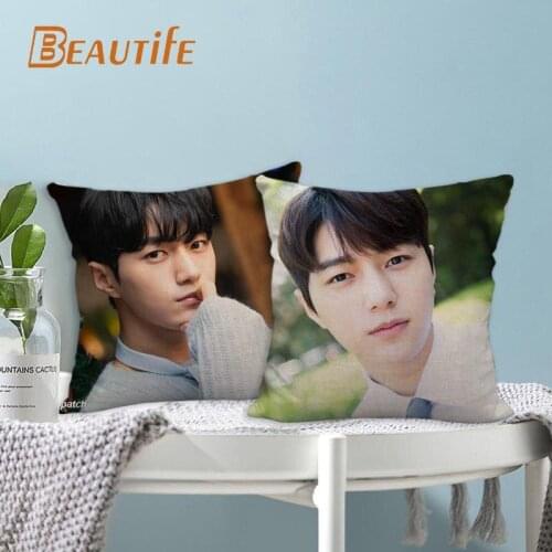 Custom Kim Myung Soo Infinite KPOP Pillowcase 45X45cm Wedding Decorative Eco-Friendly Cotton Linen Fabric Pillow Case