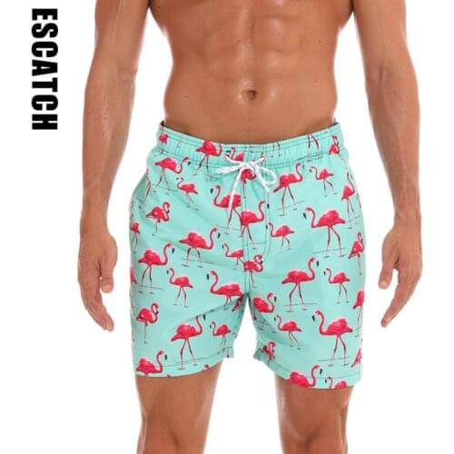 New xxxl 3 color Flamingo Printed Inner Quick Dry Men Swimming Trunks Men Swimwear Swimsuit Beachwear Beach Shorts bathing suit