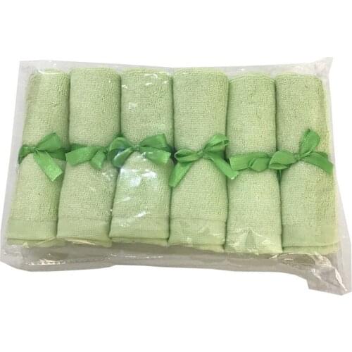Organic bamboo Baby washcloths 100%bamboo fibre Natural baby towel 6 Pack/set per polybag Size 10"x10"