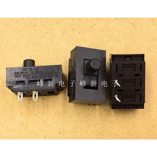 Original new 100% import 2pin 2gear toggle switch power cylinder handle wave switch sliding SL-100 6.5A250V 13A125V
