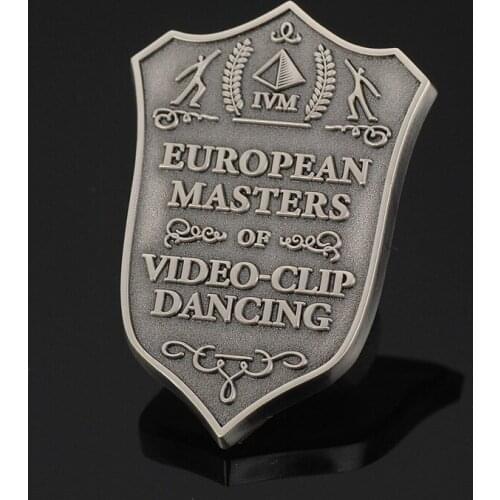 Custom Antique Metal Badge Shield Shape 3D Zinc Alloy Coin