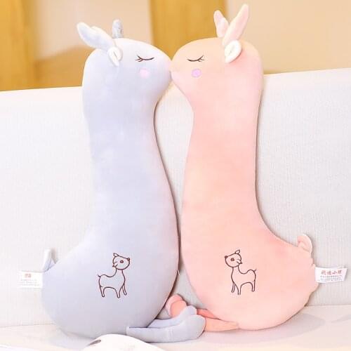 Christmas soft deer doll pillow creative hanging feet sika deer bed doll plush toy lovely Soothing doll children birthday gift