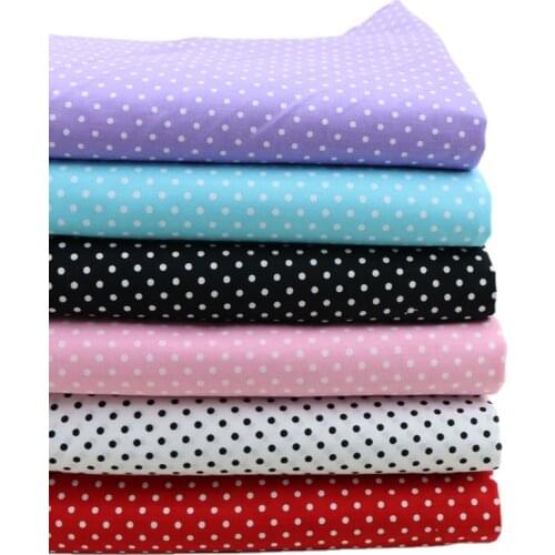 Wide 59" Thin Summer Baby Candy Color 100% Cotton Polka Dot Plain Fabric Wide 150cm