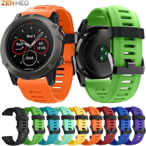 26mm Silicone Watchband for Garmin Fenix 5X/5X Plus Replacement Bracelet Strap For Garmin Fenix 3/3 HR Smart Watch Band