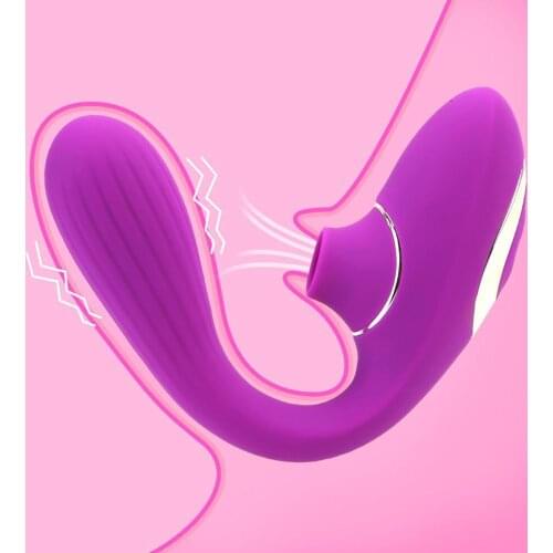 Clitoris Sucking Vibrator Nipples Sucker G-Spot Stimulator Vagina Massage Orgasm Vibrating Dildo Erotic Adult Sex Toys For Women