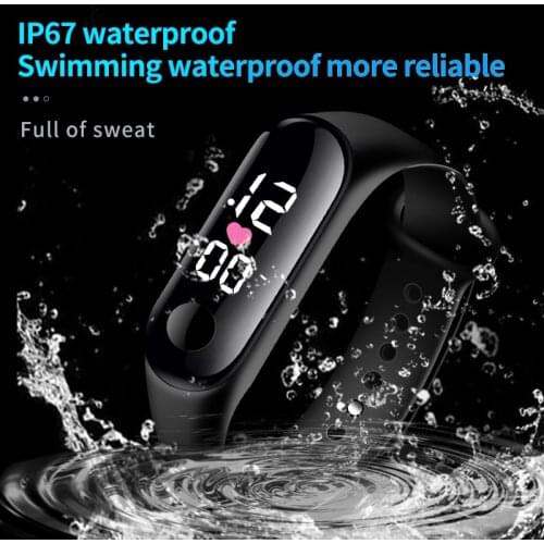 IP67 Waterproof Watch Women Men Unisex Led Digital Electronic Rectangular Bracelet Mens Sport Wristwatch Relogio Masculino 2021